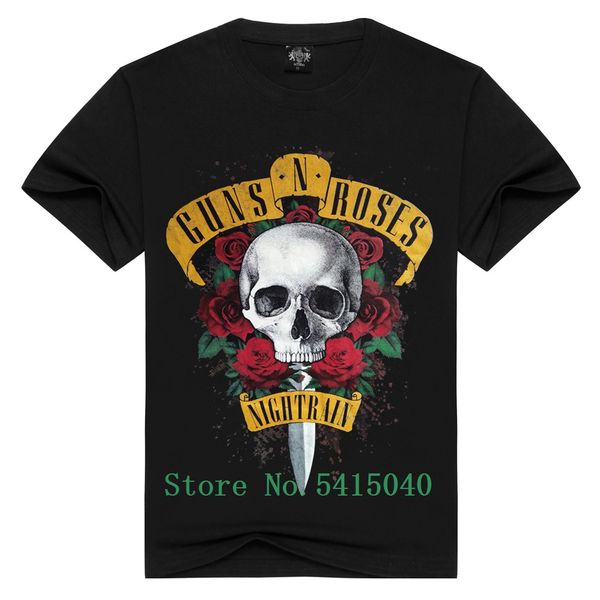 

t shirt 2018 new guns n rose nightrian t shirts mans tshirt short sleeve summer black t shirt punk skull rose sport hooded sweatshirt hoodie