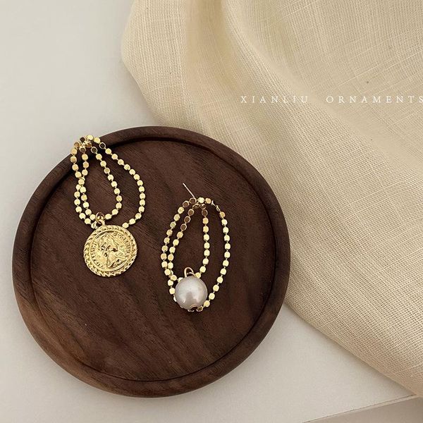 

2021 new fahion women's earrings fine coin earrings for women european and american style girl party jewelry gifts wholesale, Silver