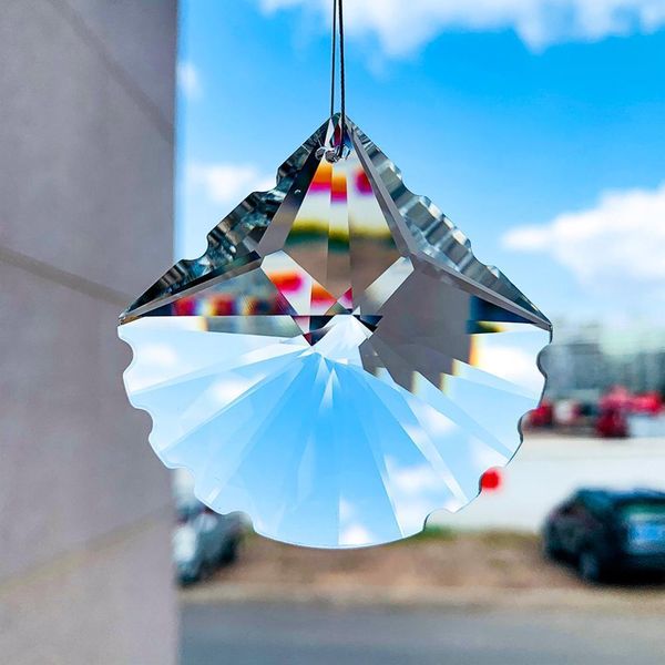 

2 5pcs peacock fan tail crystals sparkling prisms pendant hanging glass chandelier candleparty chirstmas wedding decor garland h jllylu