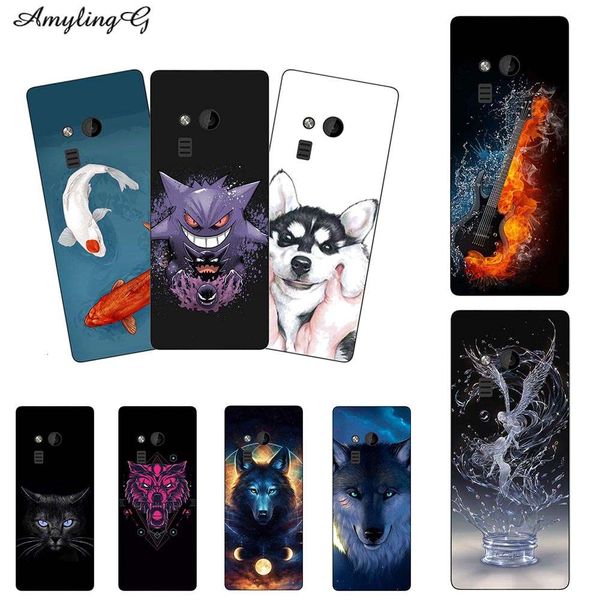 

nokia 216 mobile phone cover silicone soft drawing, color double sim card back cover, flower shell