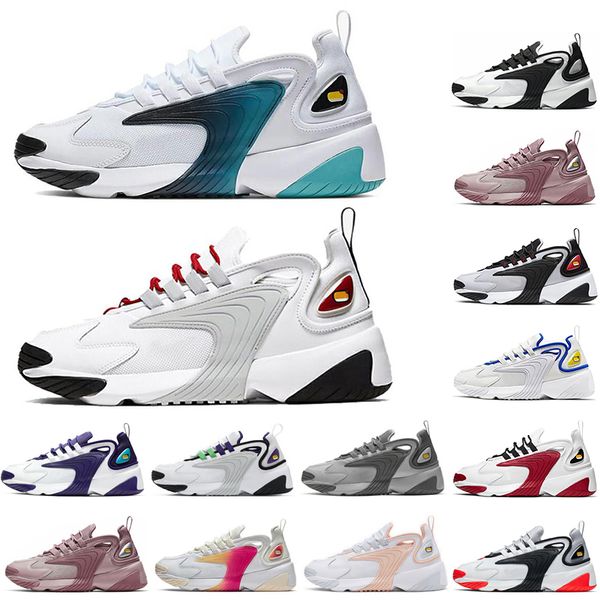 

men running shoes triple black zoom 2k m2k tekno rush pink grey infrared royal blue regency purple university red mens women sports sneaker