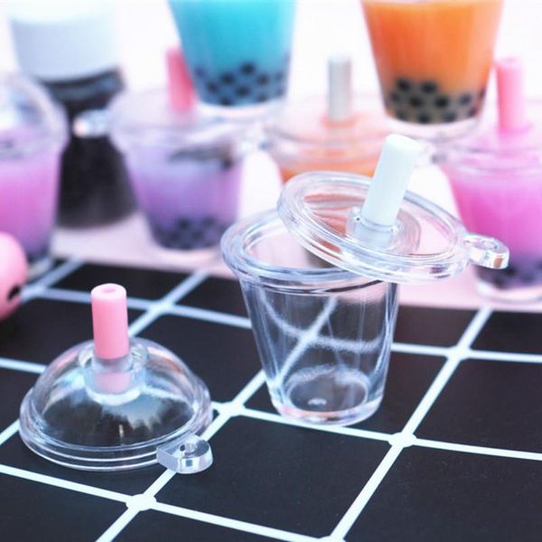 

boba tea 3d miniature bubble milk tea doll house drink cabochon mini food jewelry diy kawaii supplies resin mold jewelry tools bbybar, Black