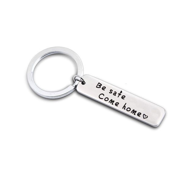 

firefighter military driver trucker biker gift be safe come home keychain deployment gift trooper deputy sheriff gift, Slivery;golden