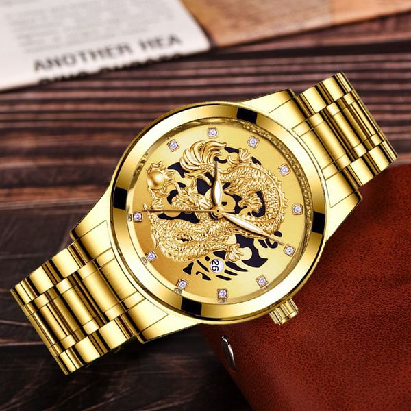 

luxury 2020 watch men stainless steel male clock brand men sports army watch mans watch gold calendar military fashion design, Slivery;brown
