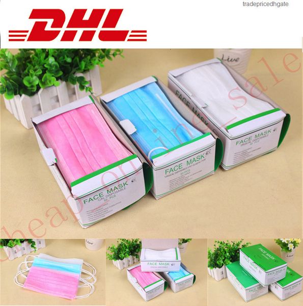 

3 ear loop disposable elastic quality high face layer breathable blue white masks health protection