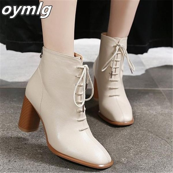 

2020 autumn winter women leather boots high heel pointed wear-resistant non-slip comfortable warm woman ankle boots, Black