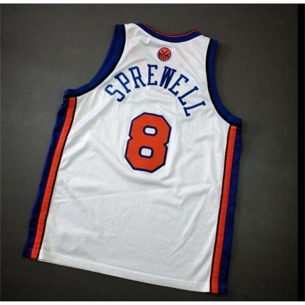 

custom 121 youth women vintage latrell sprewell college basketball jersey size s-4xl or custom any name or number jersey, Black