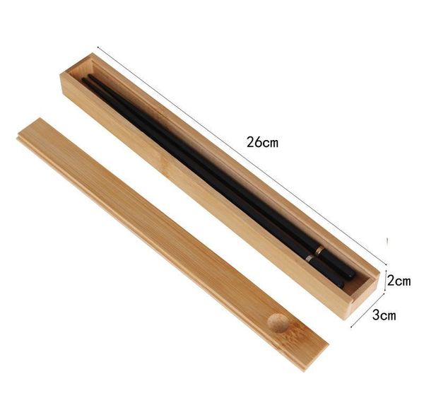 

100pcs portable natural bamboo reusable chopsticks storage box sushi food stick chopsticks case box jllmptd jhhome