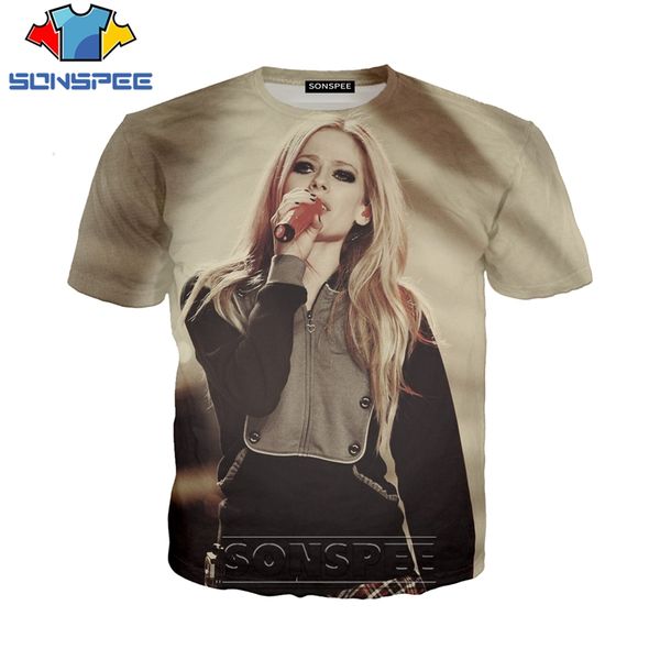 

popular new singer avril 3d print shirts humor anime horror men clothing