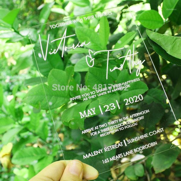 

wedding acrylic invitation, wedding clear invitation, custom luxury personalized weddin invitation1