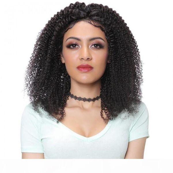 

customized factory tkwig with bettyou indian kinky curly human hair lace front for black women, Black;brown