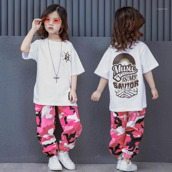 

fashion pink camouflage hip hop dance costumes for girls boys kids children women men jazz hiphop street dance suits clothes1, Black;red