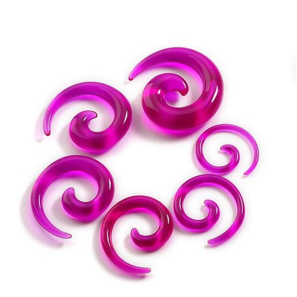 

12pcs/set acrylic spiral ear stretching tapers body jewelry mix lots 2-8mm acrylic ear tapers fake ear expan jllskj yummy_shop, Silver