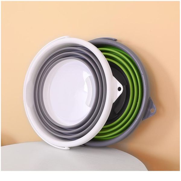 

10l new arrival sile folding bucket large capicity save space washabe fishing camping car bucket kitchen items bald jllnbm
