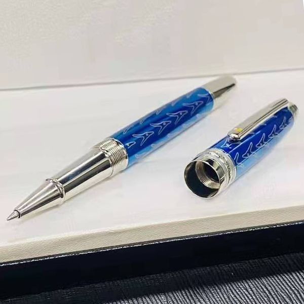 

giftpen limited edition sky blue 145 rollerball fountain pen ballpoint pens luxury writing school office supply with serial number
