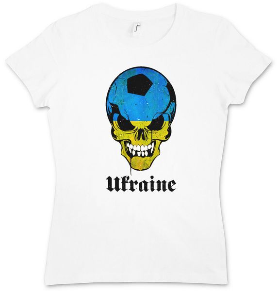 

sport 2019 male selling ukraine footballer skull flag damen t-shirt flagge schadel fan fubball ukrainian summer tee shirt