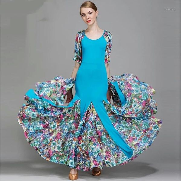 

bllroom dance dresses 2017 new arrival 3 color lantern sleeve flamenco costume women waltz stage ballroom dress1, Black;red