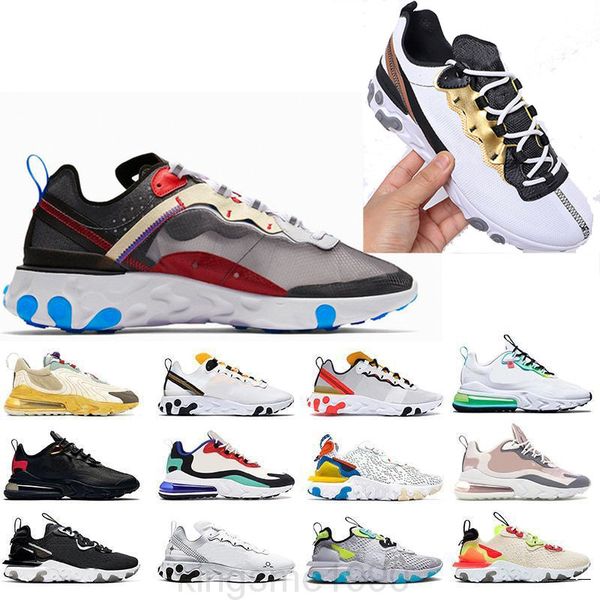 

2020 fashion react vision react element 55 87 mens womens casual shoes pn dust triple black white outdoor sports trainers sneakers yujd