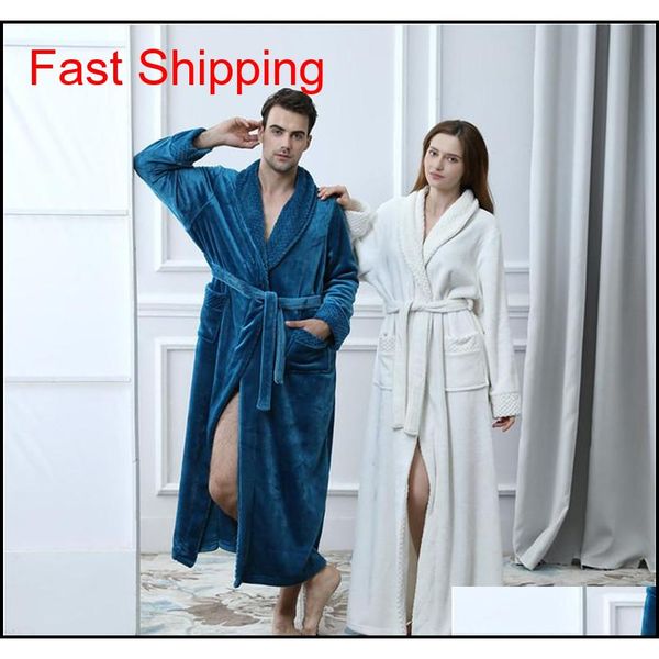 

bathrobe for men and women, super soft flannel absorbent towelling robe bath wrap nightwear dressing gown w jllhit trustbde