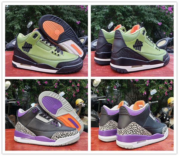 

3 court purple black cement grey white men basketball shoes trainer 3s green orange jumpman mens sports sneaker