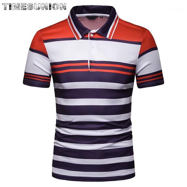 

grade 2020 new fashion men shirt stripe slim fit men short sleeve mercerized cotton casual polos shirt mens1, White;black