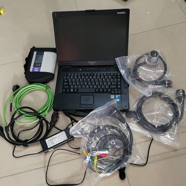 

code scanner auto reader tool mb star c4 sd compact 4 with v06.2023 soft-ware installed well on used lapcf52 4g