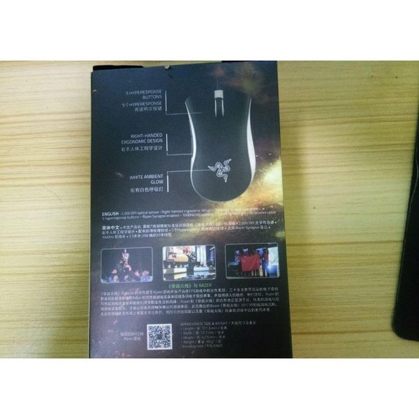 

black white razer deathadder chroma usb wired optical computer gaming mouse 10000dpi optical sensor mouse razer mous bbyjku yhshop2010