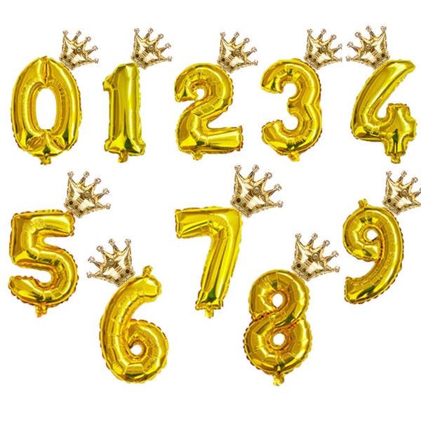 

birthday balloons 2pcs/set 32inch rainbow number foil balloons air balloon birthday party decorations kids rose gold pink silver blue 0-9