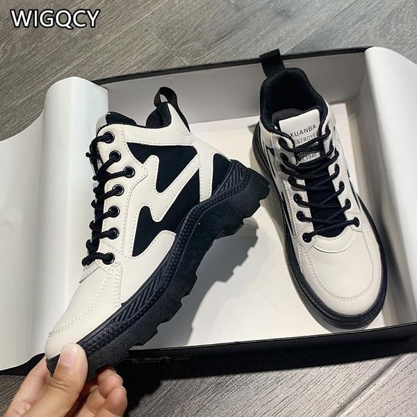 

2020 fall new british martin boots women's fashion motorcycle short boots thick-soled comfortable single women w362, Black