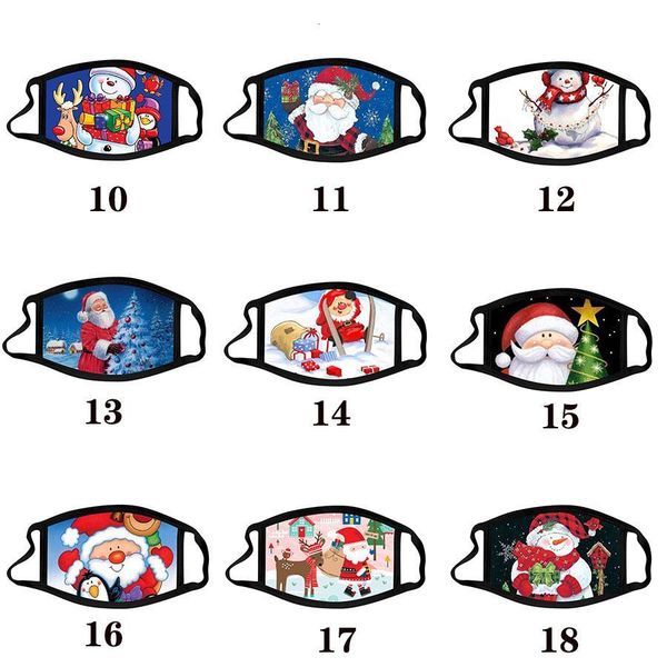 

calico mask anti-fog washable cotton masks christmas color christmas mask cartoon face mask party masks fashion de