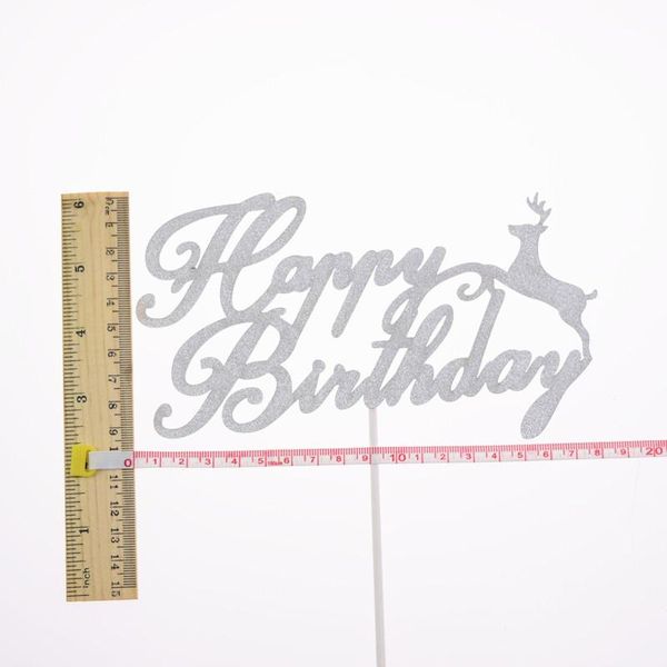 

christmas elk happy birthday cake er flags glittler multi colors birthday party cake baking decor birthday cake ers bbybpm