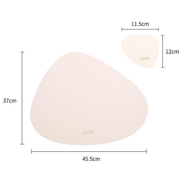 

drop shaped shape placemat plate mat food grade leather table pad waterproof heat insulation kitchen gadget easy cleaning bbyrgy bwkf