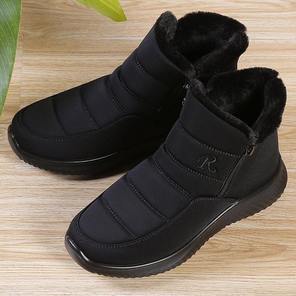 

2020 new listing women's shoes winter cotton shoes warm plus velvet comfortable non-slip thickening women's boots, Black