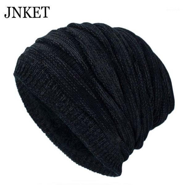 

jnket rhombus winter men women's beanies knitted hat brimless hat warm plush lining skullcap bonnet fashion casual knitted caps1