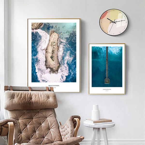 

nordic canvas painting modern prints beach art posters prints nature landscape art wall pictures living room unframed poster