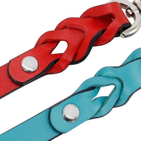 

leather braided dog leash pet puppy walking training lead pets dogs leashes belt for small medium large dogs traction ro bbyddd