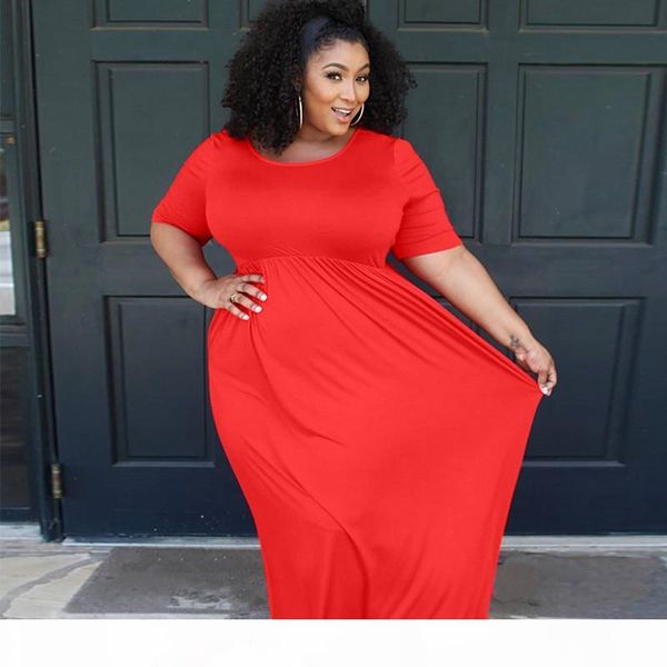 

plus size women dresses short sleeve maxi skirts clubwear summer clothing casual solid color dress bodycon dress xl-5xl 3701