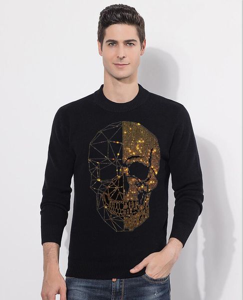 

2021 new fashion diamond long sleeve sweater wool u1w0, White;black