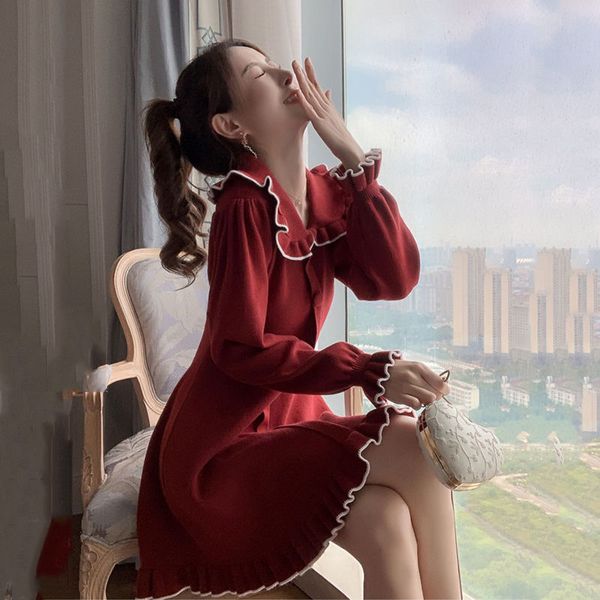 

autumn 2021 new vintage long retro-french elegant female party of a dress piece y275 kdzd, Black;gray