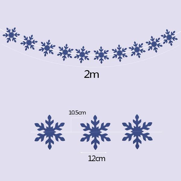 

1set snowflake strings christmas tree hanging pendant ornaments new year party decoration snowflake strip flag garlands wmtuqa loveshop01
