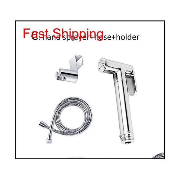 

toilet hand held bidet sprayer kit brass chrome plated bathroom bidet faucet spray shower head with hose & qylred sports2010