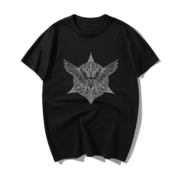 

odin viking eagle tshirt tv show vikings vintage summer short sleeve tshirt hip hop harajuku streetwear hooded sweatshirt hoodie men t shirt