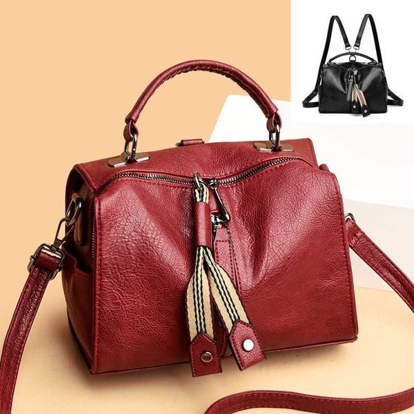 

2021 soft pu leather shoulder bags luxury women handbags designer multifunction messenger tote bag brand ladies bag