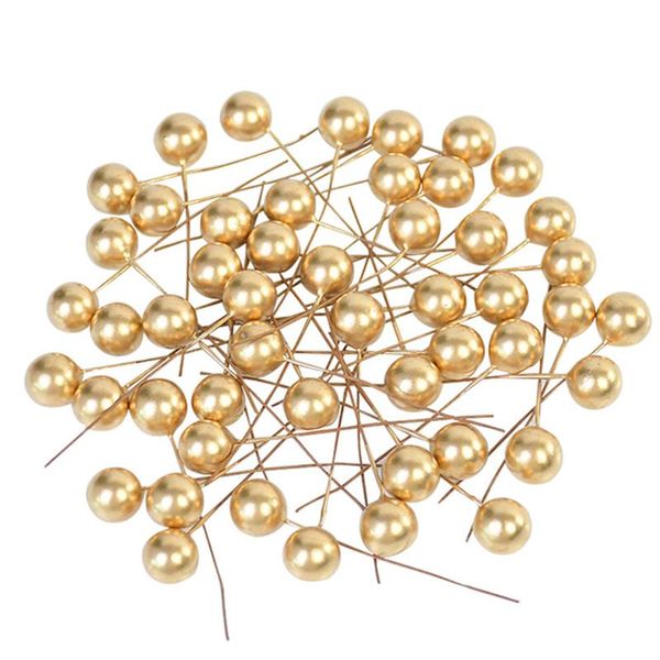 

50pcs mini artificial flower red cherry stamen berries christmas decoration ornament wedding gift box wreaths diy craft navidad bbypjp