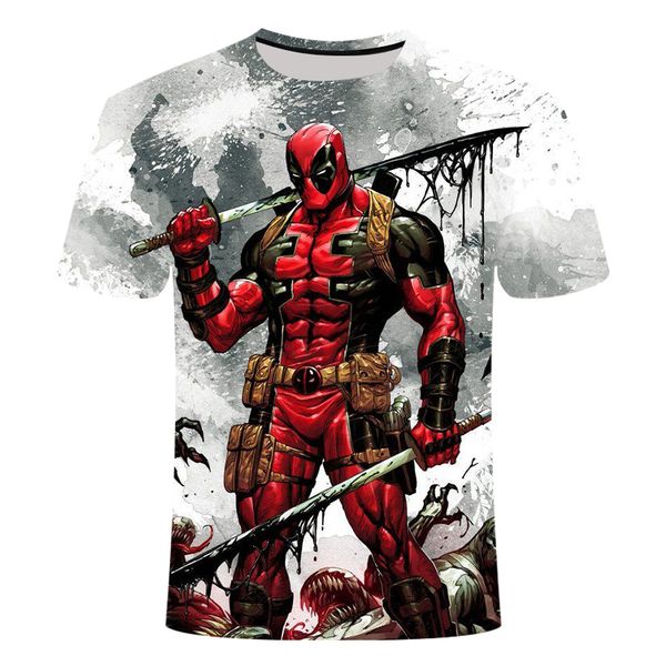

anime deadpool comic 3d print shirts hentai hippie kawaii men clothing