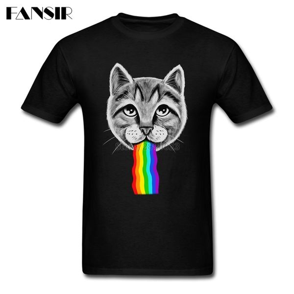 

cat rainbow men t shirts casual t-shirts men man's white short sleeve custom xs-3xl clothes for teenage sport hooded sweatshirt hoodie
