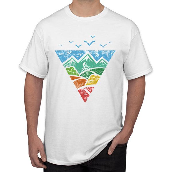 

teehub geometric art design men's fashion mountain bike print t shirt hipster short sleeve tee sport hooded sweatshirt hoodie