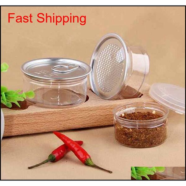 

55ml 53*28mm pet plastic jar with metal lid container food storage box food jars transparent food sealed bottle qylniw bdesports
