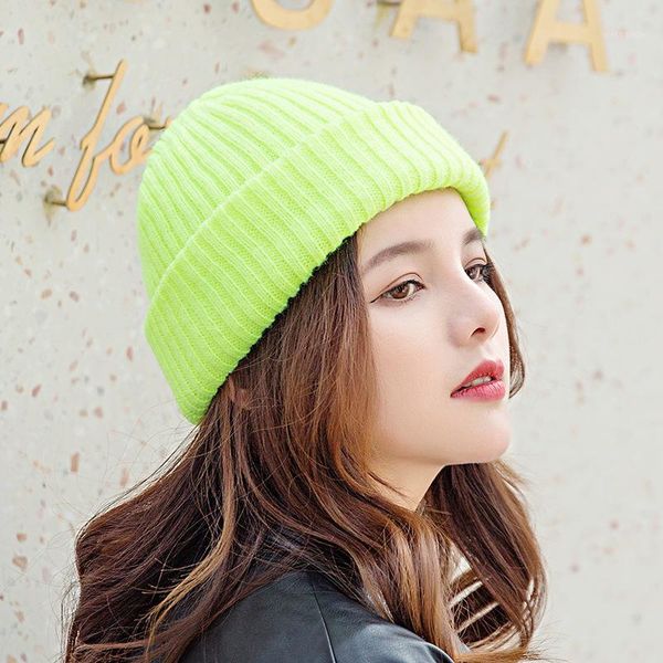 

beanies women winter hat knitted solid color skullies and men hat1