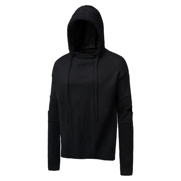 

men's sweaters landisto men clothing knitted sweater hooded loose fashion european / american style mens, White;black